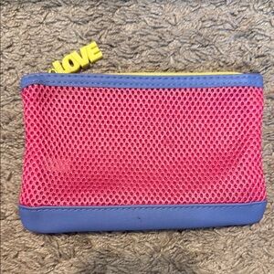 ipsy Pink and Blue Mesh Cosmetic Bag
